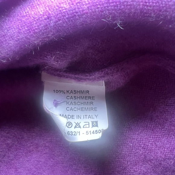 Franco Ziche Cashmere Sweater Sz S/M Purple Long Sleeve 44 - Picture 4 of 5